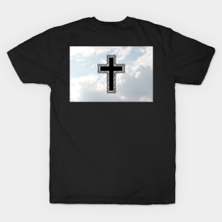 Christian Cross In The Sky (Black) T-Shirt